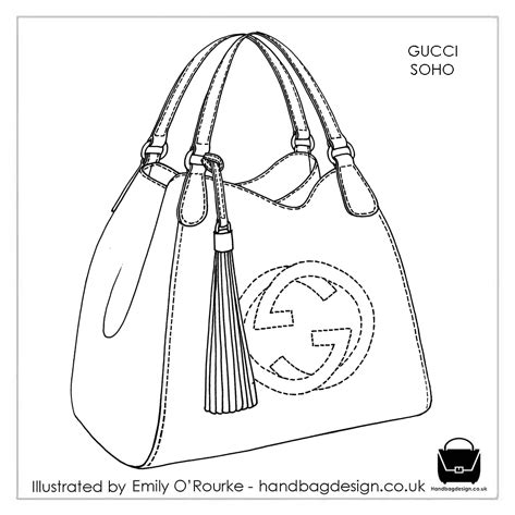 how to draw a gucci bag|Gucci bag drawing easy.